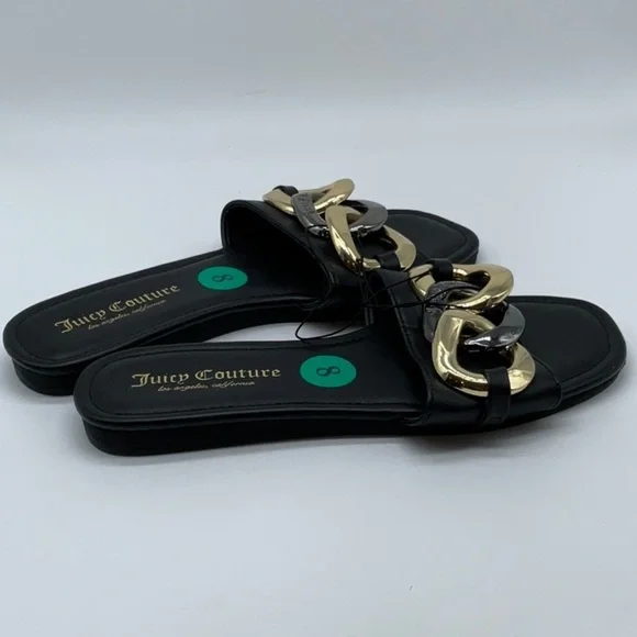 Juicy Couture gold tone chain embellished slide - Picture 8 of 9